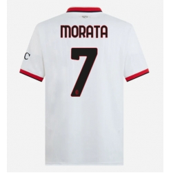 AC Milan Alvaro Morata #7 Bortedrakt 2024-25 Kortermet