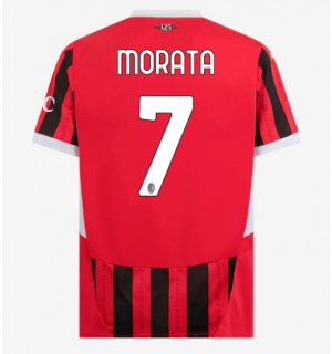 AC Milan Alvaro Morata #7 Hjemmedrakt 2024-25 Kortermet