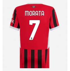 AC Milan Alvaro Morata #7 Hjemmedrakt Dame 2024-25 Kortermet