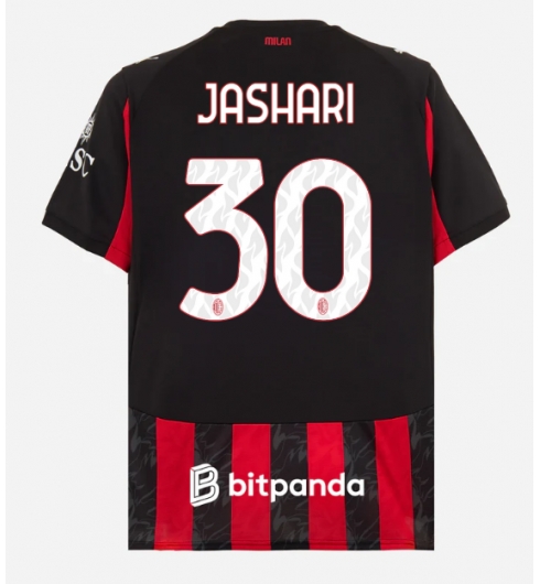 AC Milan Ardon Jashari #30 Hjemmedrakt 2025-26 Kortermet AC Milan Ardon Jashari #30 Hjemmedrakt 2025-26 Kortermet