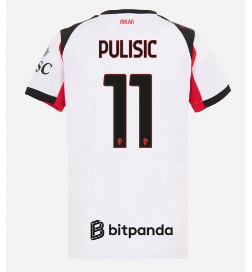 AC Milan Christian Pulisic #11 Bortedrakt Dame 2025-26 Kortermet AC Milan Christian Pulisic #11 Bortedrakt Dame 2025-26 Kortermet