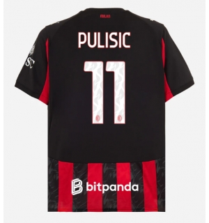 AC Milan Christian Pulisic #11 Hjemmedrakt 2025-26 Kortermet