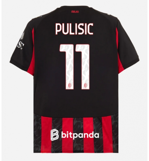 AC Milan Christian Pulisic #11 Hjemmedrakt 2025-26 Kortermet AC Milan Christian Pulisic #11 Hjemmedrakt 2025-26 Kortermet