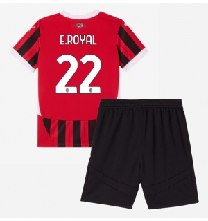 AC Milan Emerson Royal #22 Hjemmedraktsett Barn 2024-25 Kortermet (+ Korte bukser)