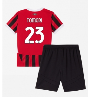 AC Milan Fikayo Tomori #23 Hjemmedraktsett Barn 2024-25 Kortermet (+ Korte bukser)