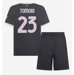 AC Milan Fikayo Tomori #23 Tredjedraktsett Barn 2024-25 Kortermet (+ Korte bukser)