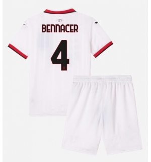 AC Milan Ismael Bennacer #4 Bortedraktsett Barn 2024-25 Kortermet (+ Korte bukser)