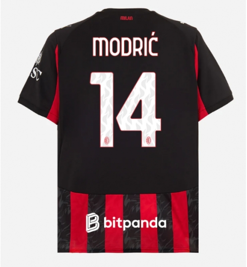 AC Milan Luka Modric #14 Hjemmedrakt 2025-26 Kortermet AC Milan Luka Modric #14 Hjemmedrakt 2025-26 Kortermet