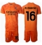 AC Milan Mike Maignan #16 Keeper Bortedraktsett Barn 2024-25 Kortermet (+ Korte bukser)