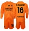 AC Milan Mike Maignan #16 Keeper Bortedraktsett Barn 2024-25 Langermet (+ Korte bukser)