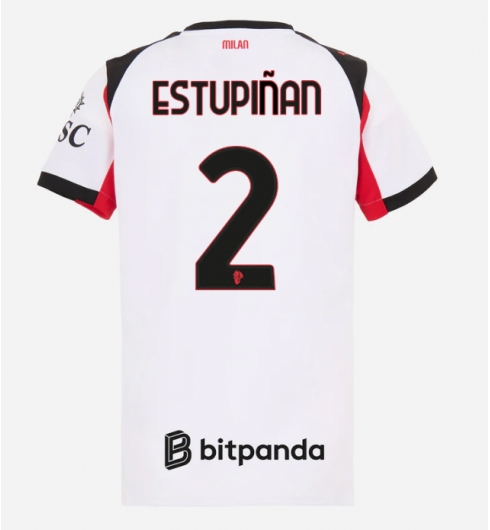 AC Milan Pervis Estupinan #2 Bortedrakt Dame 2025-26 Kortermet AC Milan Pervis Estupinan #2 Bortedrakt Dame 2025-26 Kortermet