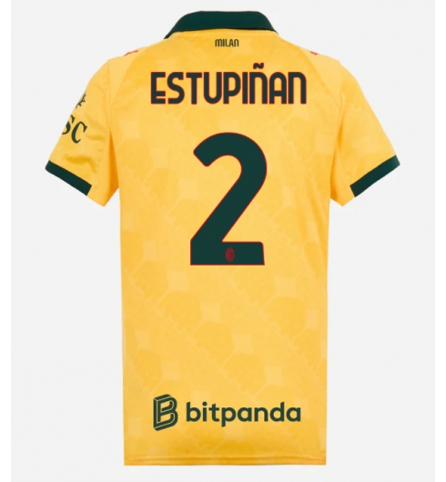 AC Milan Pervis Estupinan #2 Tredjedrakt Dame 2025-26 Kortermet AC Milan Pervis Estupinan #2 Tredjedrakt Dame 2025-26 Kortermet