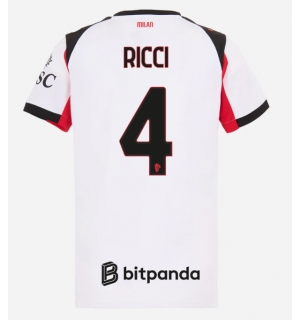 AC Milan Samuele Ricci #4 Bortedrakt Dame 2025-26 Kortermet