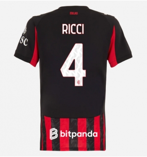 AC Milan Samuele Ricci #4 Hjemmedrakt Dame 2025-26 Kortermet