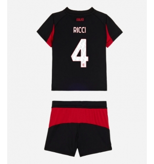 AC Milan Samuele Ricci #4 Hjemmedraktsett Barn 2025-26 Kortermet (+ Korte bukser)