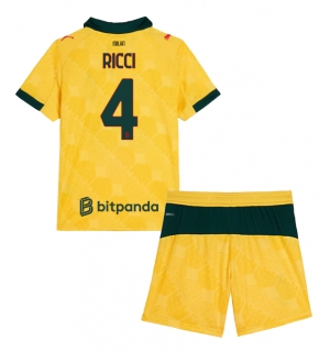 AC Milan Samuele Ricci #4 Tredjedraktsett Barn 2025-26 Kortermet (+ Korte bukser)