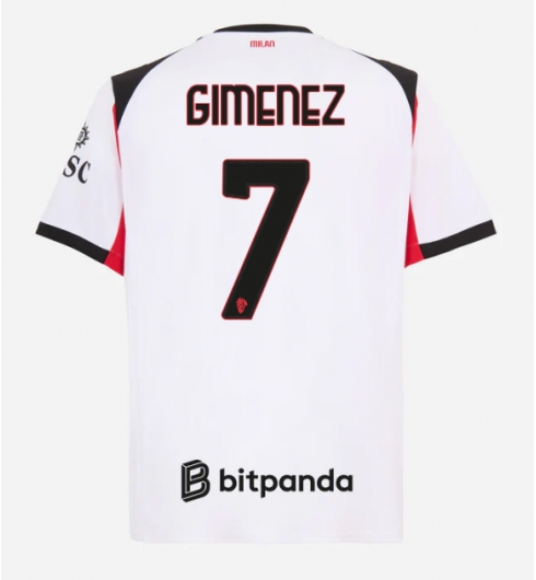 AC Milan Santiago Gimenez #7 Bortedrakt 2025-26 Kortermet AC Milan Santiago Gimenez #7 Bortedrakt 2025-26 Kortermet
