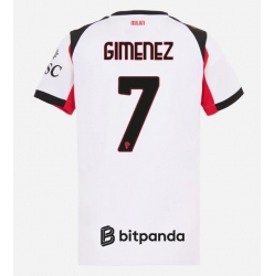 AC Milan Santiago Gimenez #7 Bortedrakt Dame 2025-26 Kortermet