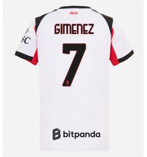 AC Milan Santiago Gimenez #7 Bortedrakt Dame 2025-26 Kortermet