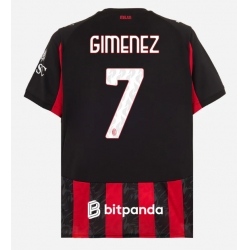 AC Milan Santiago Gimenez #7 Hjemmedrakt 2025-26 Kortermet