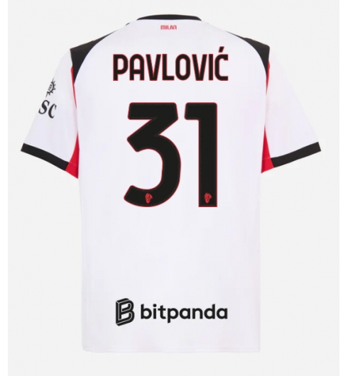 AC Milan Strahinja Pavlovic #31 Bortedrakt 2025-26 Kortermet AC Milan Strahinja Pavlovic #31 Bortedrakt 2025-26 Kortermet