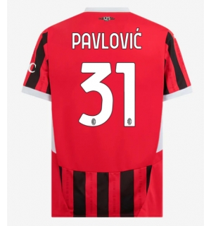 AC Milan Strahinja Pavlovic #31 Hjemmedrakt 2024-25 Kortermet