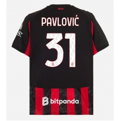 AC Milan Strahinja Pavlovic #31 Hjemmedrakt 2025-26 Kortermet