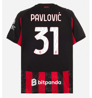AC Milan Strahinja Pavlovic #31 Hjemmedrakt 2025-26 Kortermet