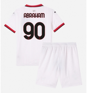 AC Milan Tammy Abraham #90 Bortedraktsett Barn 2024-25 Kortermet (+ Korte bukser)