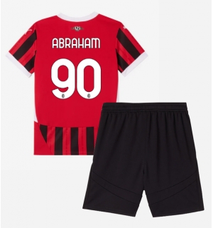 AC Milan Tammy Abraham #90 Hjemmedraktsett Barn 2024-25 Kortermet (+ Korte bukser)
