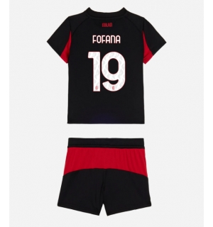 AC Milan Youssouf Fofana #19 Hjemmedraktsett Barn 2025-26 Kortermet (+ Korte bukser)