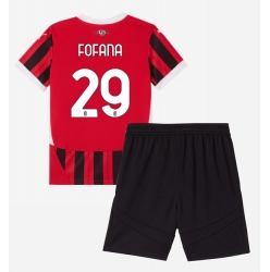 AC Milan Youssouf Fofana #29 Hjemmedraktsett Barn 2024-25 Kortermet (+ Korte bukser)
