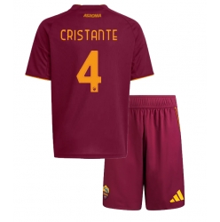 AS Roma Bryan Cristante #4 Hjemmedraktsett Barn 2025-26 Kortermet (+ Korte bukser)