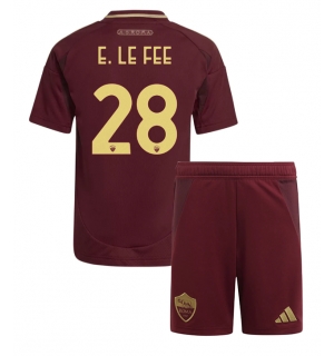 AS Roma Enzo Le Fee #28 Hjemmedraktsett Barn 2024-25 Kortermet (+ Korte bukser)