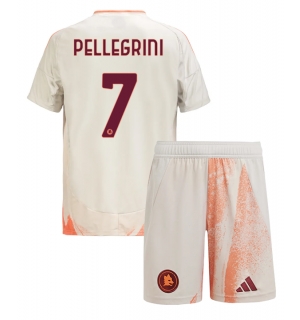 AS Roma Lorenzo Pellegrini #7 Bortedraktsett Barn 2024-25 Kortermet (+ Korte bukser)