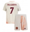 AS Roma Lorenzo Pellegrini #7 Bortedraktsett Barn 2024-25 Kortermet (+ Korte bukser)
