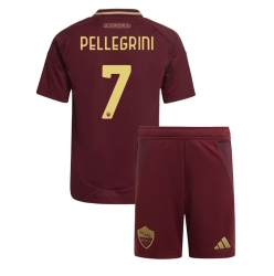AS Roma Lorenzo Pellegrini #7 Hjemmedraktsett Barn 2024-25 Kortermet (+ Korte bukser)