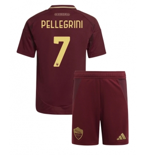AS Roma Lorenzo Pellegrini #7 Hjemmedraktsett Barn 2024-25 Kortermet (+ Korte bukser)