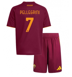 AS Roma Lorenzo Pellegrini #7 Hjemmedraktsett Barn 2025-26 Kortermet (+ Korte bukser)