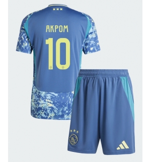 Ajax Chuba Akpom #10 Bortedraktsett Barn 2024-25 Kortermet (+ Korte bukser)