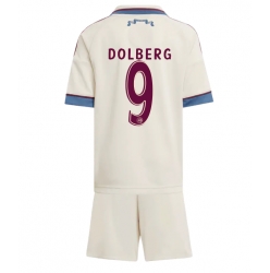 Ajax Kasper Dolberg #9 Tredjedraktsett Barn 2025-26 Kortermet (+ Korte bukser)