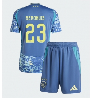Ajax Steven Berghuis #23 Bortedraktsett Barn 2024-25 Kortermet (+ Korte bukser)