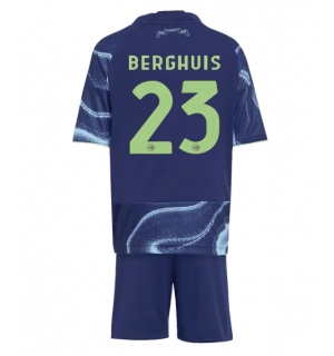 Ajax Steven Berghuis #23 Bortedraktsett Barn 2025-26 Kortermet (+ Korte bukser)