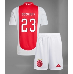 Ajax Steven Berghuis #23 Hjemmedraktsett Barn 2024-25 Kortermet (+ Korte bukser)