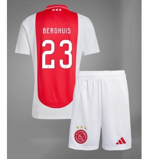 Ajax Steven Berghuis #23 Hjemmedraktsett Barn 2024-25 Kortermet (+ Korte bukser)