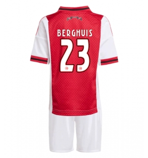 Ajax Steven Berghuis #23 Hjemmedraktsett Barn 2025-26 Kortermet (+ Korte bukser)