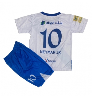 Al-Hilal Neymar Jr #10 Bortedraktsett Barn 2024-25 Kortermet (+ Korte bukser)