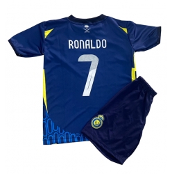 Al-Nassr Cristiano Ronaldo #7 Bortedraktsett Barn 2024-25 Kortermet (+ Korte bukser)