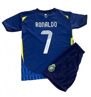 Al-Nassr Cristiano Ronaldo #7 Bortedraktsett Barn 2024-25 Kortermet (+ Korte bukser)