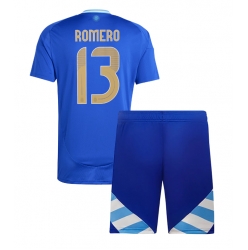 Argentina Cristian Romero #13 Bortedraktsett Barn Copa America 2024 Kortermet (+ Korte bukser)